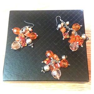 Set of earrings and pendant peruvian  silver 950